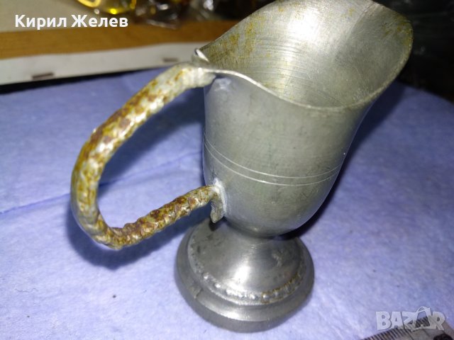 СТАРИННА АР НУВО МЕТАЛНА КАНИЧКА За МЛЯКО СМЕТАНА За КОЛЕКЦИЯ ДЕКОРАЦИЯ БИТОВ КЪТ 41272, снимка 6 - Антикварни и старинни предмети - 43650725