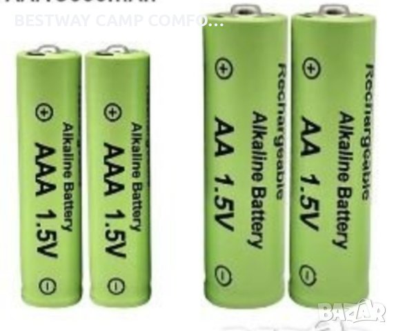 Презареждащи се акумулаторни батерии АА И ААА 1800 mAh, снимка 3 - Друга електроника - 43749756