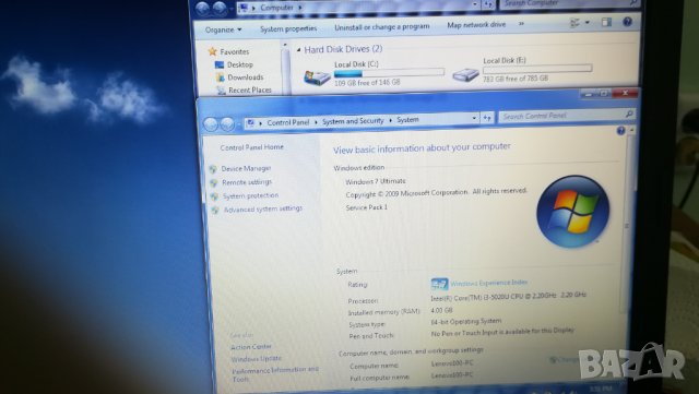 Лаптоп Lenovo 100 I3-5020/8GB/1000GB, снимка 6 - Лаптопи за работа - 28402569