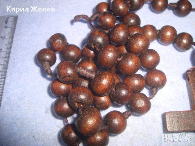 ДЪРВЕНА МОЛИТВЕНА БРОЕНИЦА - ОГЪРЛИЦА с ДЪРВЕНО КРЪСТЧЕ МНОГО КРАСИВА РЪЧНА АРТ ИЗРАБОТКА 27488, снимка 9 - Други ценни предмети - 36975042