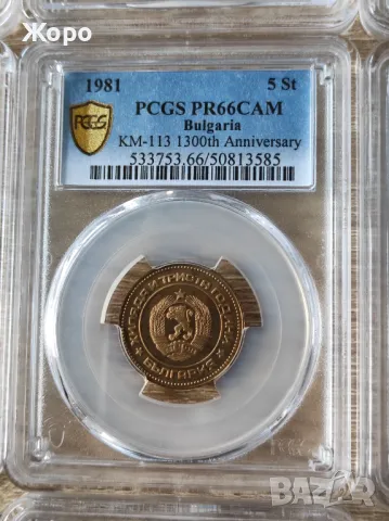 Пълен сет 1981 година България - Мат-гланц (пруф), снимка 14 - Нумизматика и бонистика - 48082608