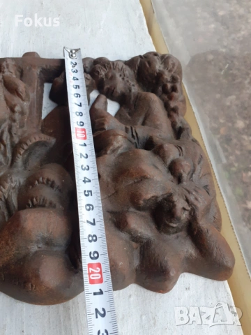 Чугунено пано Козма и Дамян на Юрген Вебер - подпис и дата, снимка 6 - Антикварни и старинни предмети - 53394710