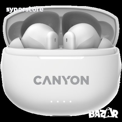 Безжични слушалки тапи, Canyon TWS-8, Бял SS301548, снимка 1 - Bluetooth слушалки - 39956918