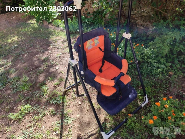 Детска люлка със стойка, снимка 2 - Градински мебели, декорация  - 51002858
