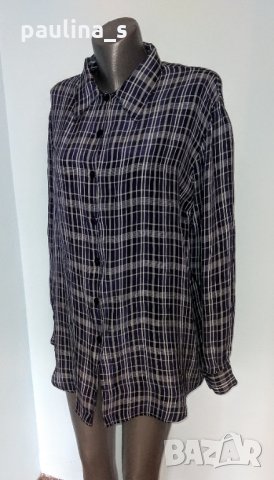 Риза тип туника в каре от ацетатна коприна "No 1" collection, снимка 5 - Ризи - 28672922