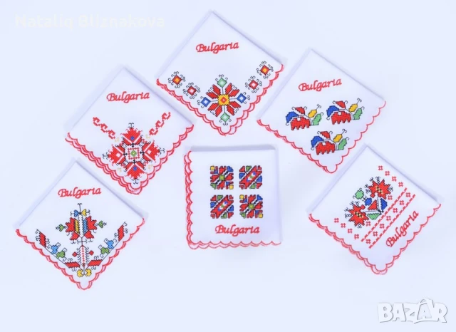 Бродирани кърпички с традиционни български шевици , снимка 2 - Декорация за дома - 51271184