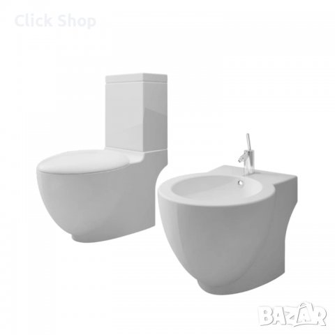 Комплект тоалетна чиния и биде, бял, снимка 2 - Други стоки за дома - 37840264
