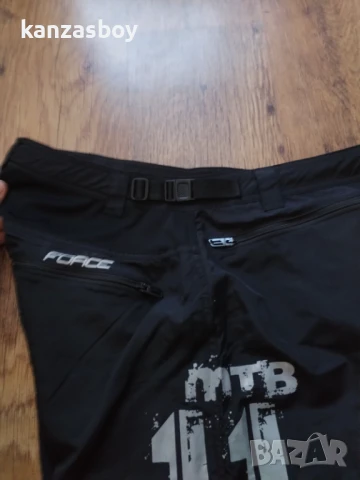 Force MTB-11 Shorts Removable Pad - мъжки вело панталони КАТО НОВИ Л, снимка 6 - Спортни дрехи, екипи - 51339548