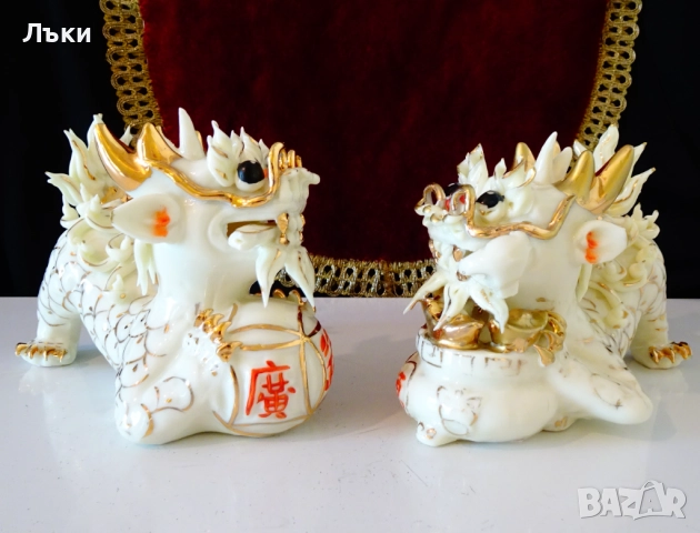 Китайска порцеланова фигура куче Foo,пазител на дома. , снимка 16 - Статуетки - 51488476