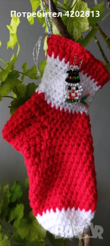 Ръчно изработени Коледни чорапи , снимка 4 - Декорация за дома - 52503549