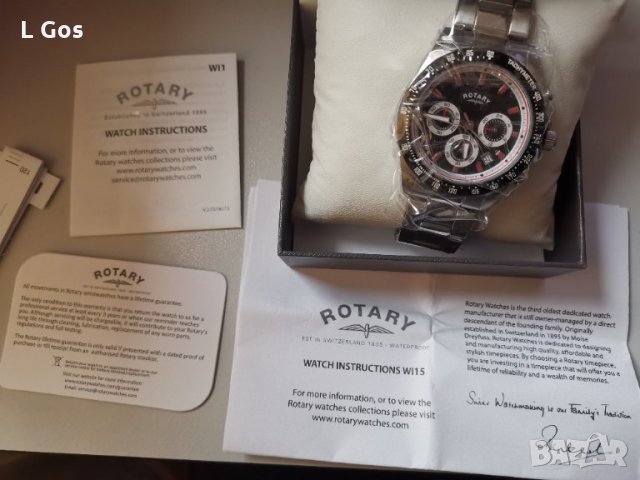 Sports Chrono Steel Bracelet Watch(GB03637/04) Rotary - Rolex Daytona, снимка 5 - Мъжки - 35124181