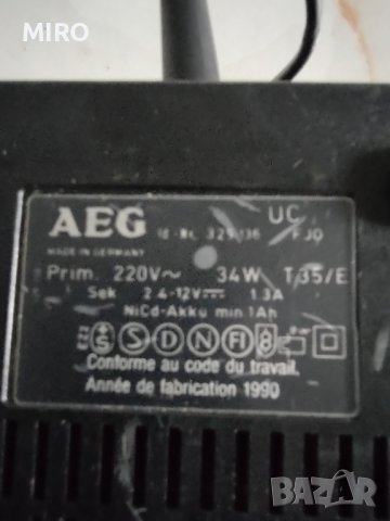 Зарядно за винтоверт AEG 2.4 - 12V, снимка 3 - Винтоверти - 37657029