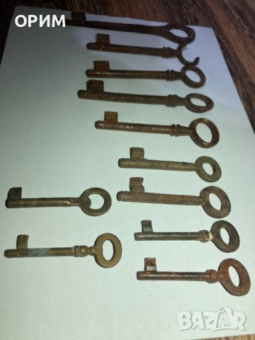 Лот стари ключове, снимка 3 - Антикварни и старинни предмети - 43633352