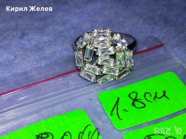 ИЗУМИТЕЛЕН СКЪПОЦЕНЕН СРЕБЪРЕН АРТ ПРЪСТЕН РОДИРАНО СРЕБРО 925 с ИСКРЯЩ ЛАБОРАТОРЕТ МОЙСАНИТ 33200, снимка 10 - Пръстени - 40556536
