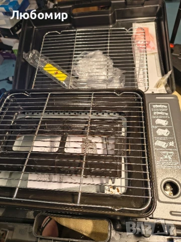 Комплект за барбекю къмпинг - Преносима екипировка за къмпинг, грил с грил, тиган за грил, снимка 4 - Газови котлони - 50556842