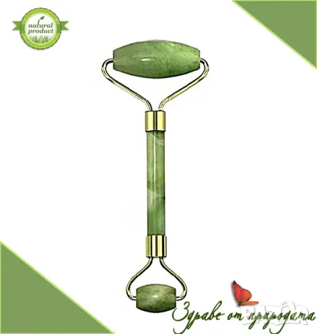 Нефритен ролер + 100% Масло от българска шипка, снимка 3 - Козметика за лице - 45219456
