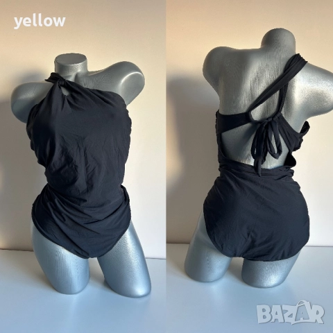 Цял черен бански 