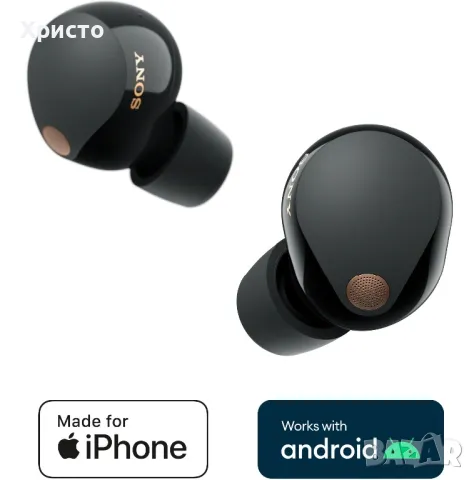 НОВО!!! Аудио слушалки In-Ear Sony WF-1000XM5B, True Wireless, Bluetooth, Noise cancelling, снимка 2 - Безжични слушалки - 50345554