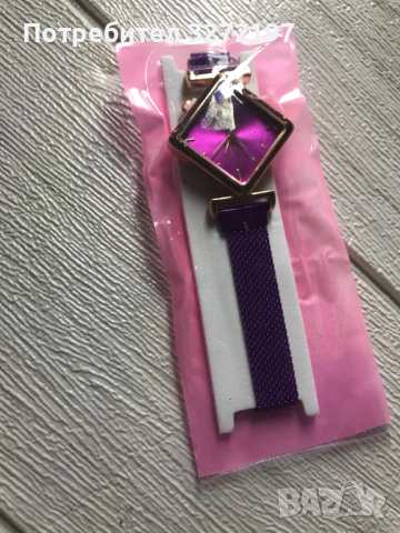 Квадратен дамски моден кварцов часовник+гривна, снимка 4 - Дамски - 44862490