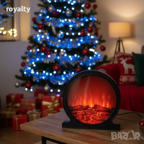 Кръгла декоративна Led камина, снимка 4 - Декорация за дома - 52249382