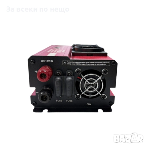 Преобразувател 1000W 12V 220V – Автомобилен инвертор за къмпинг, път и аварии, снимка 3 - Друга електроника - 52332633