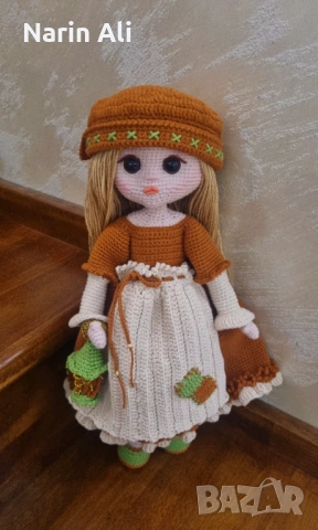 Плетена кукла "Малката кибритопродавачка", снимка 3 - Кукли - 53225783