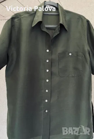 Прекрасна риза MICHELE PERETTO коприна 100%, снимка 5 - Ризи - 50084145