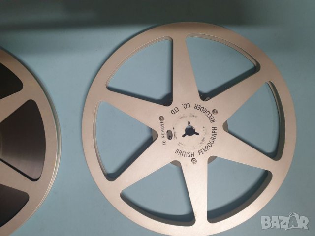 Лот от две 18см. магнетофонни алуминиеви ролки Ferrograph Една ролка е с лента. Без кутии.  , снимка 4 - Други музикални жанрове - 40526510