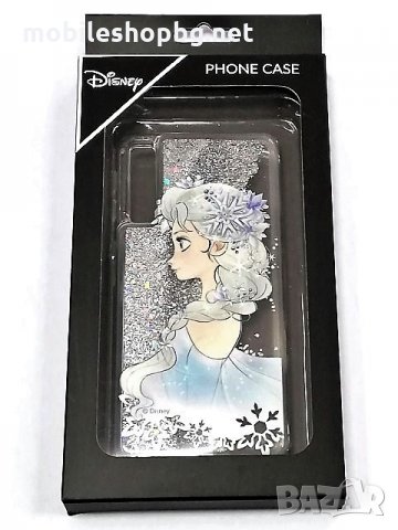 калъф за Samsung Galaxy A7(2018) с блестящи частици брокат течност принцеса Елза, снимка 3 - Калъфи, кейсове - 27394975