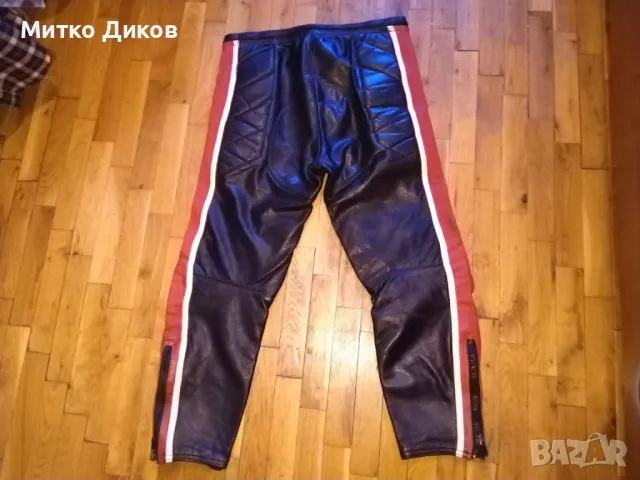 Мотоциклетни мото панталон №46 естествена кожа като нови 90см дължина и ханш 41см, снимка 12 - Спортна екипировка - 48970221