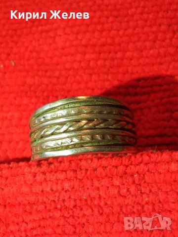 СТАР ВЪЗРОЖДЕНСКИ СРЕБЪРЕН САЧАНЕН ПРЪСТЕН ЕТНОГРАФСКИ ОРНАМЕНТИРАН МАЙСТОРСКИ 16850, снимка 17 - Антикварни и старинни предмети - 39547571