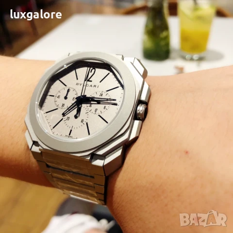 Мъжки часовник BVLGARI Octo Finissimo Chronograph с кварцов механизъм, снимка 7 - Мъжки - 50953237