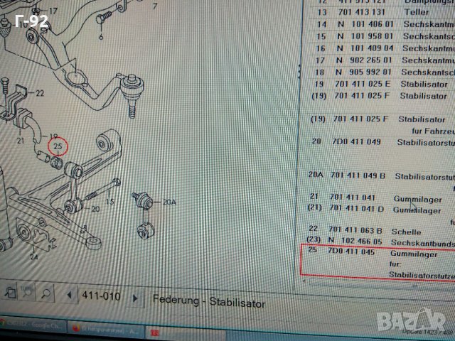 7D0411045**NEU**VAG**T4**Тампони, стабилизираща щанга**, снимка 3 - Части - 34866631