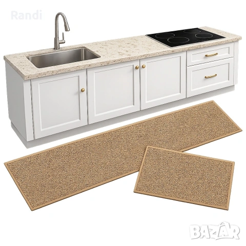 Комплект от 2 броя противоплъзгащи кухненски килими