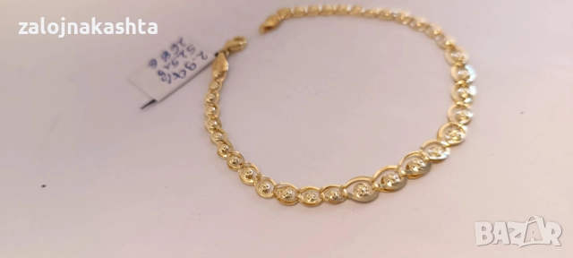 Нова-Златна гривна-2,90гр/14кр, снимка 6 - Гривни - 52732662