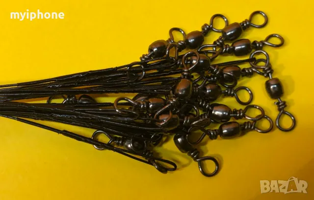 10 броя/ Метален повод Черен цвят Дължина 15 см., снимка 3 - Такъми - 48967580