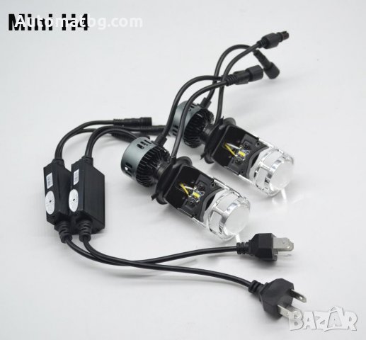 Комплект LED Mini H4 Крушки, Проектор, Automat, 6000K 36W 12V, снимка 4 - Аксесоари и консумативи - 27782312