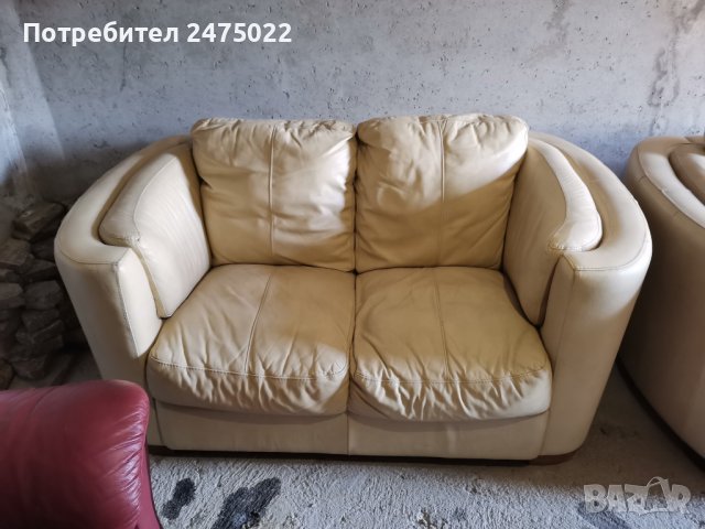 Диван естествена кожа, снимка 2 - Дивани и мека мебел - 38459881