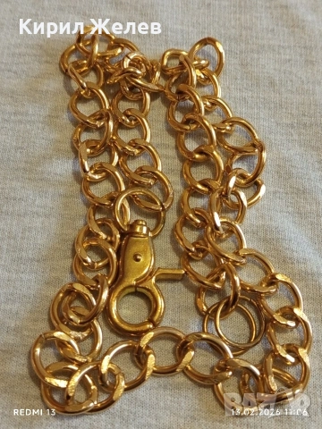 Класическо златисто колие закопчалка тип Омар много красива плетка стилен дизайн 51914, снимка 7 - Колиета, медальони, синджири - 53463415