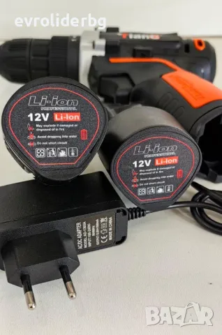 ТОТАЛНА ЛИКВИДАЦИЯ!!! АКУМУЛАТОРЕН ВИНТОВЕРТ/БОРМАШИНА 12V С ДВЕ БАТЕРИИ., снимка 11 - Винтоверти - 49928823