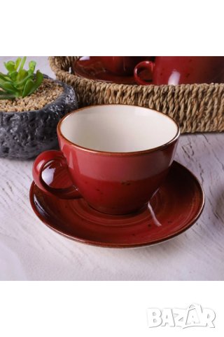 Комплект чаши за кафе и чай - 12 части - 200мл / Чаши за кафе / Чаши за чай, снимка 3 - Сервизи - 40393723