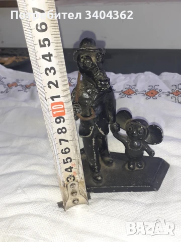 Метална руска статуетка, фигура - крокодила Гена и Чебурашка, снимка 7 - Антикварни и старинни предмети - 50852056