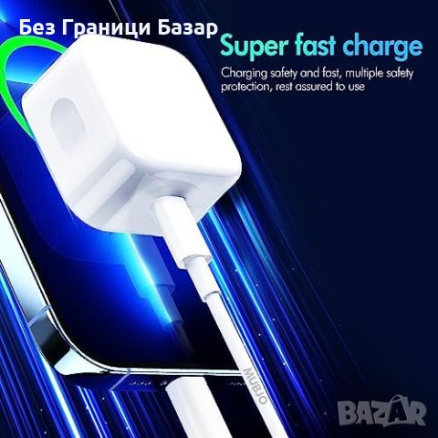 Ново Бързо Зарядно USB C 20W MFi за iPhone iPad Високо Качество, снимка 8 - Друга електроника - 43267574