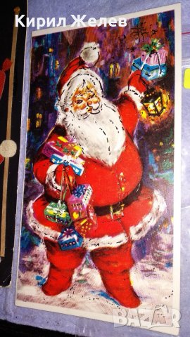 2 КОЛЕДНИ СИМПАТИЧНИ ПОЩЕНСКИ КАРТИЧКИ ЕДНАТА РЪЧНА АРТ ИЗРАБОТКА КОЛЕДАР 5951, снимка 3 - Филателия - 38810922