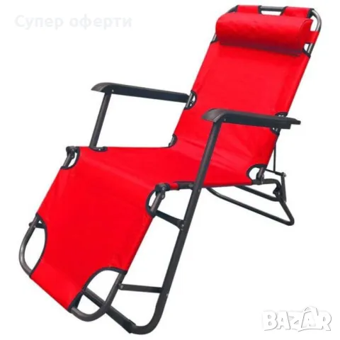 Градински сгъваем шезлонг Muhler, снимка 5 - Градински мебели, декорация  - 49909403