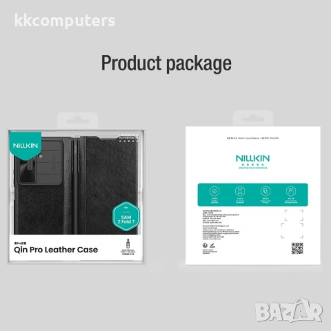 NILLKIN Qin Pro Series кожен калъф с отделения за карти и стилус за Samsung Galaxy Z Fold7 5G и прот, снимка 13 - Калъфи, кейсове - 53417018