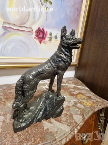 Прекрасна антикварна френска фигура статуетка скулптура , снимка 4 - Статуетки - 53139511