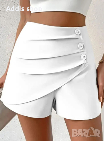 Модерни дамски къси панталони с копчета, 7цвята , снимка 7 - Къси панталони и бермуди - 44882094