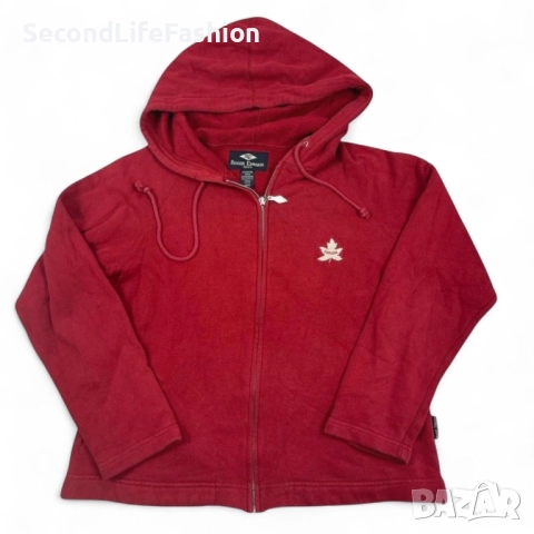 Мъжко спортно яке Roger Edwards Sport с лого, червено и цип, размер M, Канада