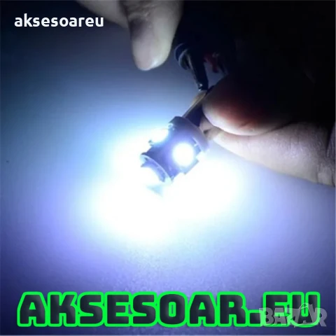 2 бр. нови Габаритни крушки BA9S 5 SMD 5050 Автомобилна LED вътрешна лампа крушка за номер и врата, снимка 14 - Аксесоари и консумативи - 50485147